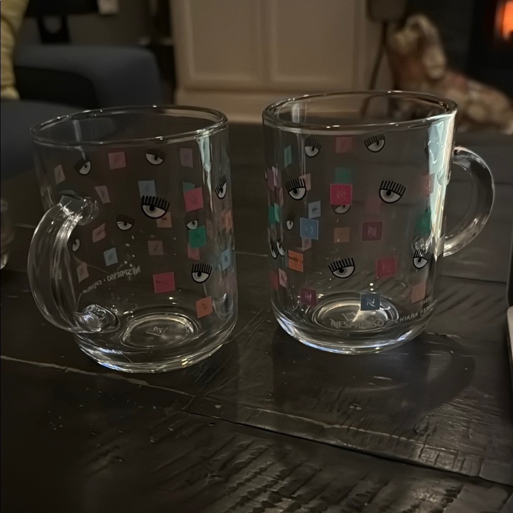 Nespresso Gray and Pink Dining Mugs for a Stylish Sip